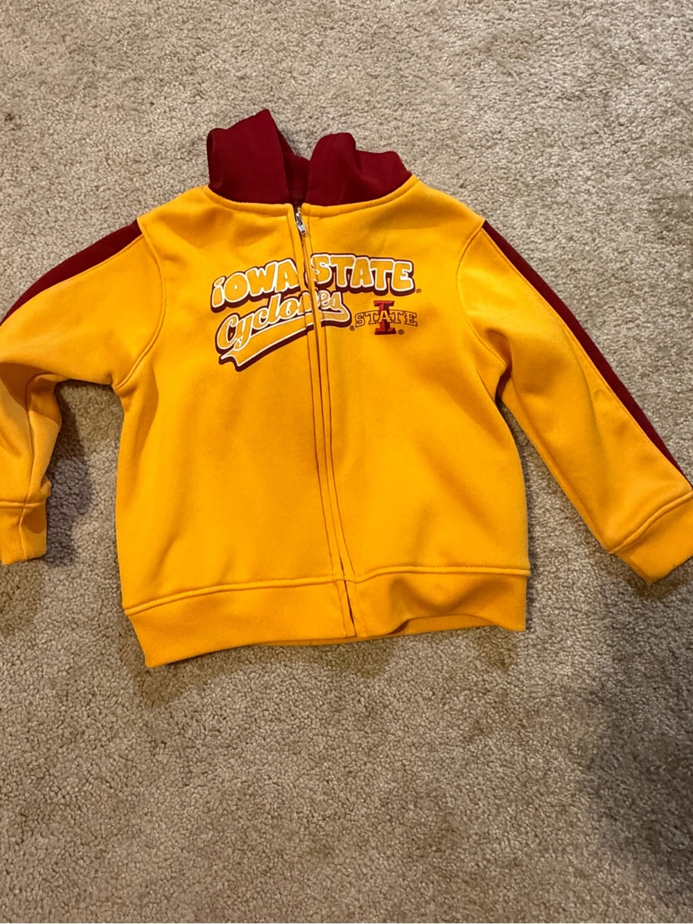 Cyclones Youth Gold & Maroon Zip-Up Jacket